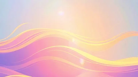 Soft Pastel Waves: An Abstract Background with Gentle Curves in Lavender and Go Stock Footage 307002545