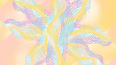 Soft pastel waves abstract background with gradient colors and gentle bokeh effe Stock Footage 330928658