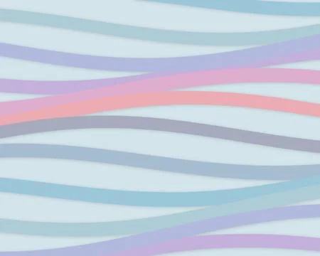 Soft pastel wavy lines create a smooth abstract background in lavender, pin.. Stock Illustration