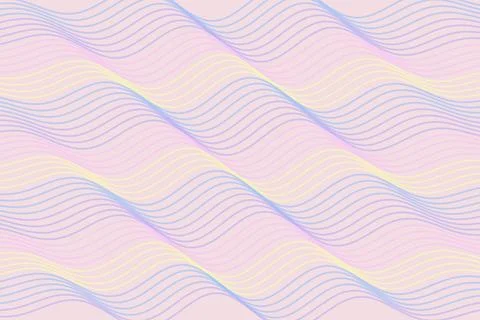 Soft pastel wavy lines pattern on light background Stock Photos