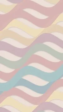 A soft pastel wavy pattern in pink, cream, and aqua creates a calm abstract.. Stock Illustration