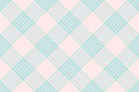 A soft, pastelcolored plaid fabric pattern featuring diagonal intersecting li Stock Illustration