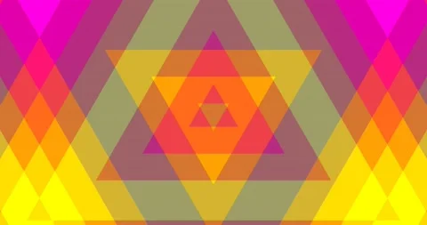 Soft Patel Color Triangle Abstract Pattern Background Seamless Loop Video stock 164046044