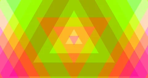 Soft Patel Color Triangle Abstract Pattern Background Seamless Loop Video stock 164046103