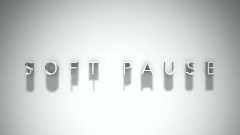 Soft pause 3D title animation with shadows on a white background Stock Footage 297572147