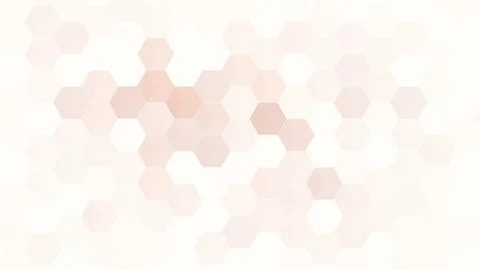 Soft peach and blush hexagons create a loose horizontal geometric pattern o.. Stock Illustration