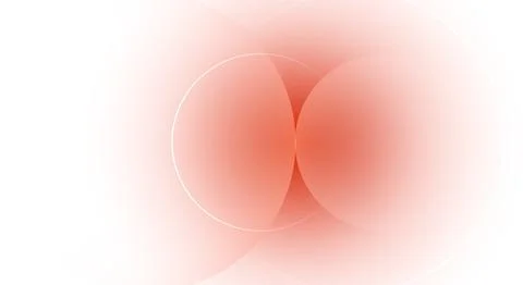 Soft peach colored overlapping circles on white background Stock Illustration