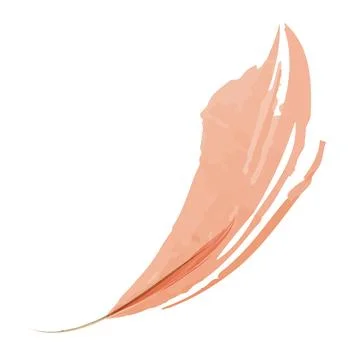 Soft peach watercolor leaf with delicate brushstrokes Stock Illustration