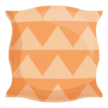 Soft pillow with geometric pattern bringing comfort and style to interior design Stock Illustration