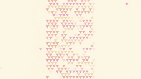 Soft pink and beige triangle pattern on cream background Stock Footage 333134558