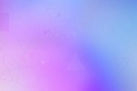 Soft pink and blue gradient backdrop with subtle line polygons and triangle.. Stock Illustration