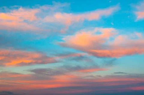 Soft pink and blue sky Stock Photos