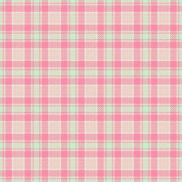 Soft pink and mint plaid pattern. A gentle, versatile backdrop. Ideal for t.. Stock Illustration