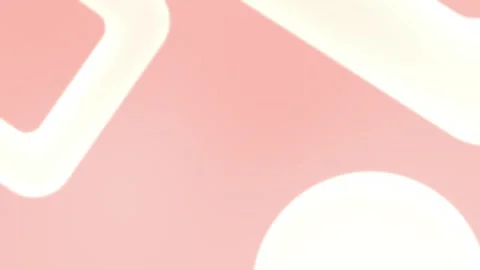 Soft pink and white abstract shapes with smooth edges on a seamless loop Stockbeeldmateriaal 310143394