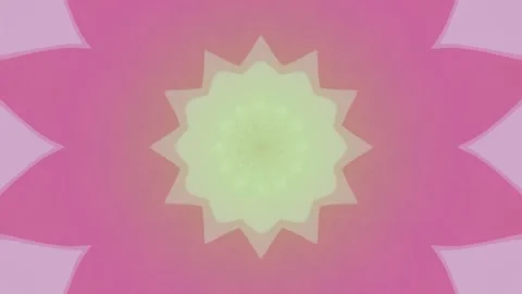 Soft pink and yellow gradient background with a floral-like radiant center Video stock 332083818