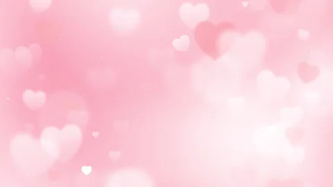 Soft Pink Bokeh Hearts Loop Dreamy Valentine's Day Background 库存影片 341826832