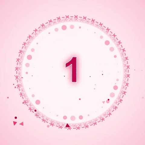Soft Pink Floral Circle Frame with Copy Space - Gentle Decorative Border Stock Footage 346284893