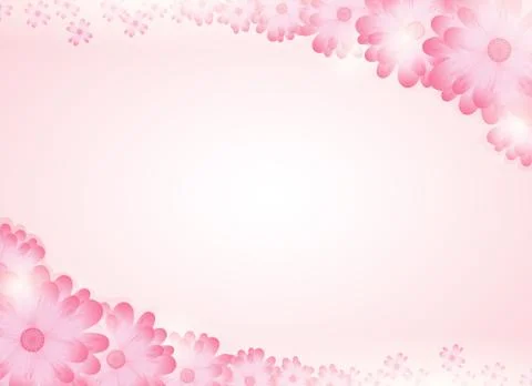Soft pink flower bright background Stock Illustration