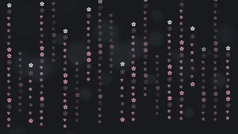 Soft pink flowers rain loop Vídeos de archivo 334625283