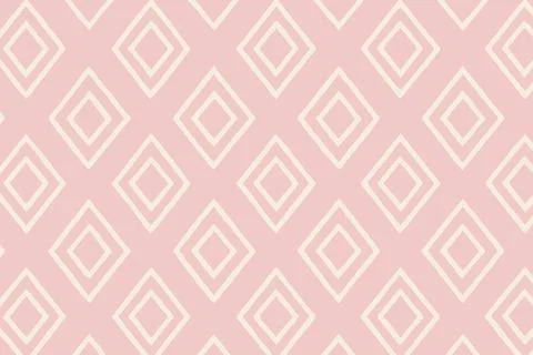 Soft pink geometric diamond pattern with subtle textured background Illustrazione stock