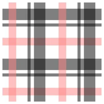 Soft pink gray and white plaid pattern fabric texture Stock Illustration