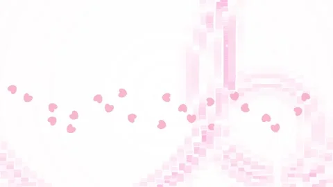 Soft Pink Heart Pattern Overlay with Gentle Swirls - Romantic Background Stock Footage 346661257