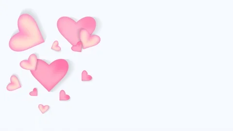 Soft Pink Hearts Background for Love and Romance Concepts Stock Footage 326310962