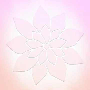 Soft Pink Lotus Abstract Background | Pastel Geometric Floral Art Stock Illustration