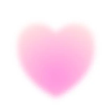 Soft pink magenta gradient blurred heart. Contemporary design element Stock Illustration