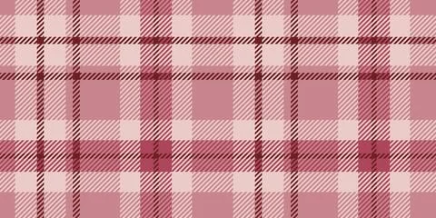 A soft pink plaid pattern with dark and light lines creating a warm textile.. Stock Illustration