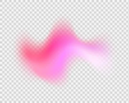 Soft pink purple gradient wave shape abstract design element on white backg.. Stock Illustration