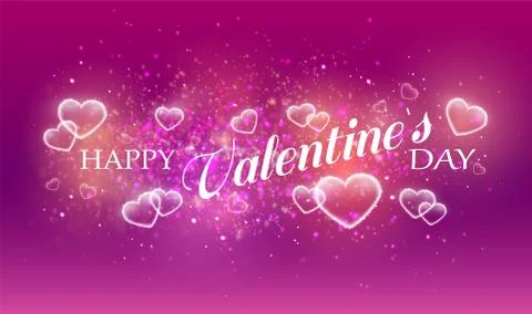 Soft Pink Romance Background For Greeting Card Valentine Day Stock Illustration