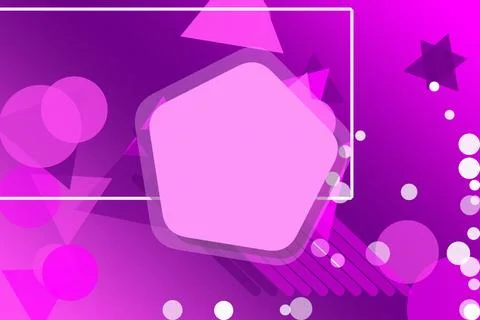 A soft pink rounded speech icon sits within a translucent neon frame over v.. Ilustração Stock
