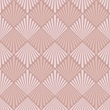 Soft pink sharp geometric art deco Stock Illustration