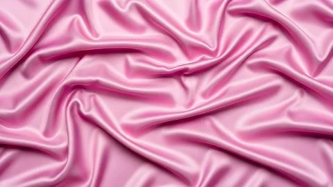 Soft pink silk fabric texture with elegant folds and wavy ripples for a lux.. Foto stock