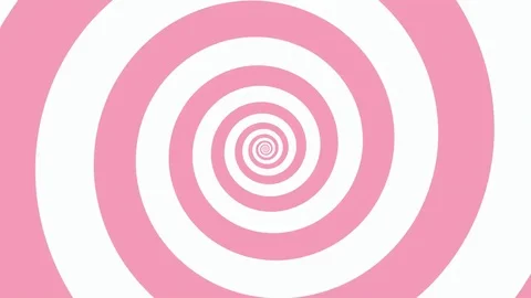Soft Pink spiral Optical illusion abstract background, Hypnotising whirlpool Vidéo 90373535