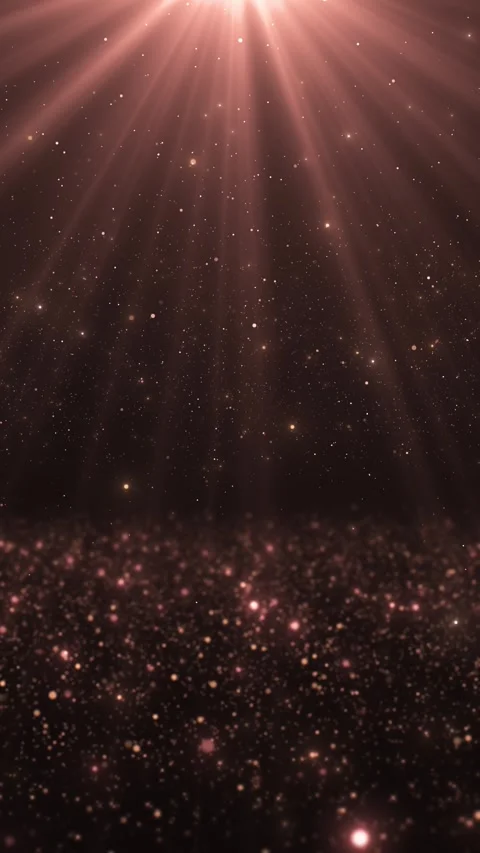 Soft pink stage light background glowing particles, gentle top rays, and elegant Stock Footage 340418529