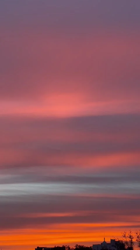 Soft pink sunset Stock Footage 337975152