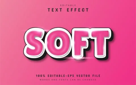 Soft pink text effect Stock Illustration