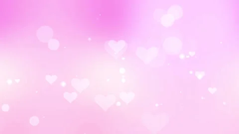 Soft Pink Valentine's Day Bokeh Hearts Loop Gentle Romantic Background Stock Footage 341828931