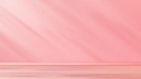 Soft Pink Wall Bathed in Warm Sunlight with Gentle Shadows, A Minimalist Ba.. Stock Illustration