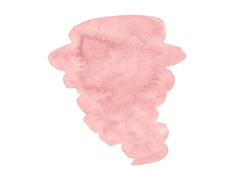Soft pink watercolor unique cloud frame - abstract background for design. Stock Illustration