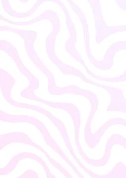 Soft pink white wavy psychedelic background. Vertical rectangle. Poster, cove Stock Illustration