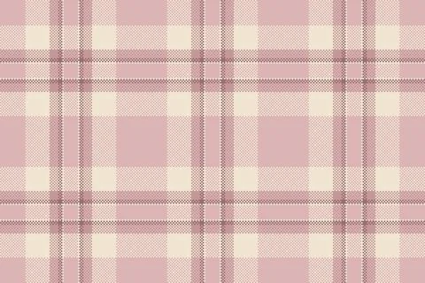 Soft, pixelated plaid design in pastel pink and beige tones. A retro, timeles 스톡 일러스트
