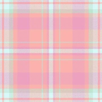 Soft pixelated plaid pattern in pastel pink, purple and blue hues. Classic de Stock Illustration