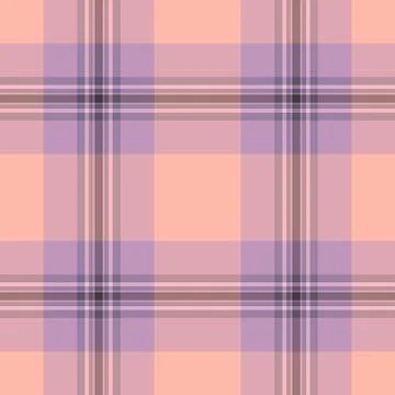 Soft plaid pattern in peach and lavender hues. Classic textile design, suit.. Stock Illustration