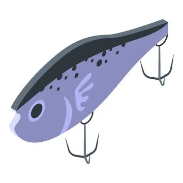 Soft plastic bait icon, isometric style Stockillustratie
