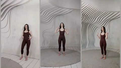 Soft plastic lines combined with interior geometry. The curves of the body, ligh Stock Footage 313875268