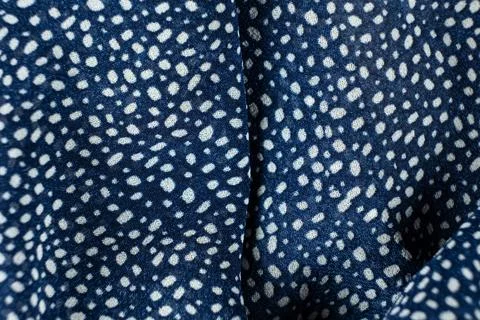 Soft Polyester Textile with Polka Dot Print. Stock Photos