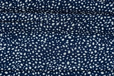 Soft Polyester Textile with Polka Dot Print. Stock Photos